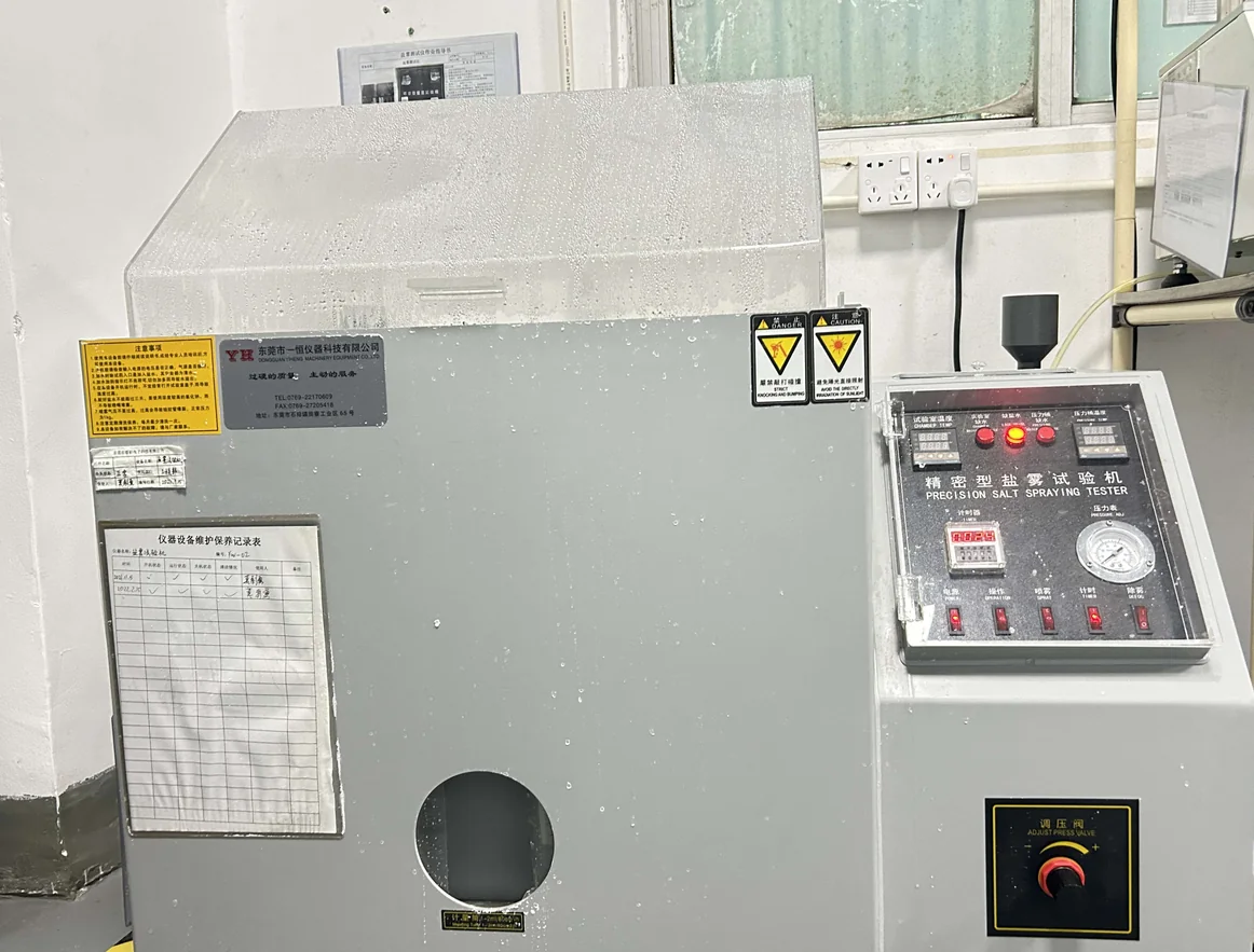 Salt spray test chamber for smart glasses component quality testing